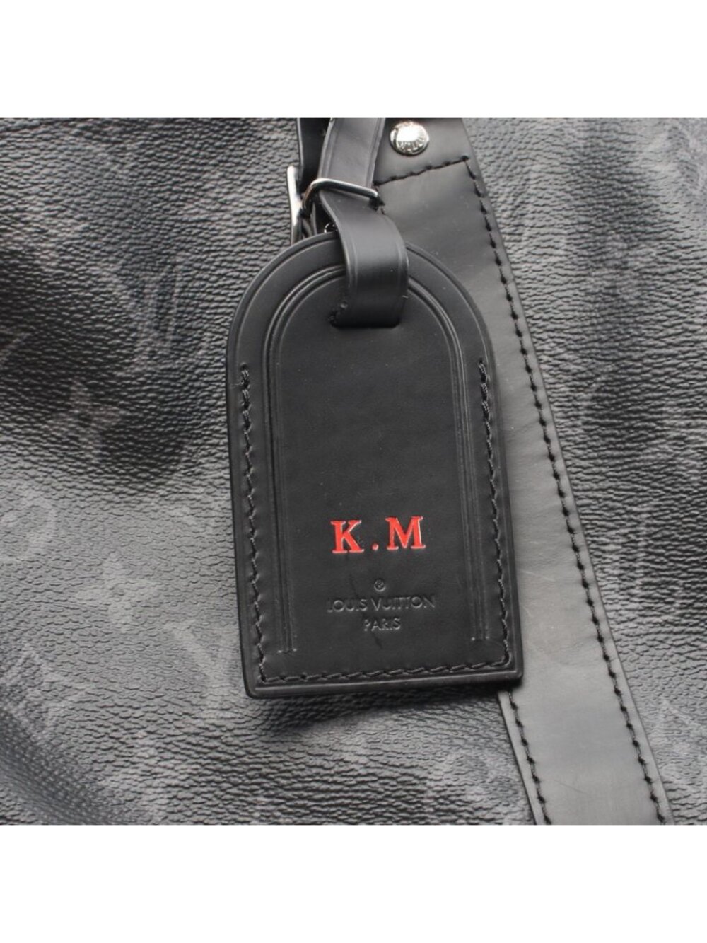Louis Vuitton Boston Bag Keepall Bandouliere 45 Monogram Eclipse 2-Way Canvas - Picture 13 of 13